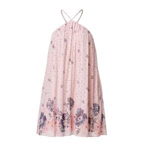 NWT Cleobella Jillian Chiffon Mini Dress Pink Liora Print Floral NO SCARF S